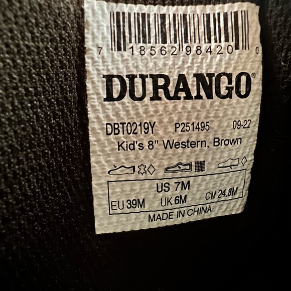Kids Durango Cowboy Boots - Picture 3 of 3